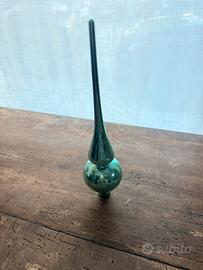 Puntale per albero di Natale in vetro verde