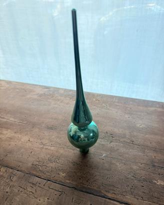 Puntale per albero di Natale in vetro verde
