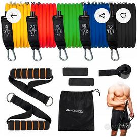 Fasce elastiche - 5 livelli resistenza 68kg massim