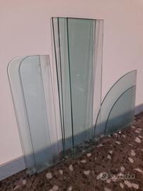 Mensole in vetro con supporti 