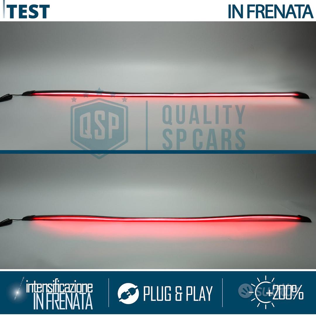 SPOILER LED Posteriore Per Fiat Grande Punto  Striscia LED DINAMICA,  Alettone Adesivo Fibra di Carb Bari Accessori Auto