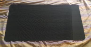 Piano in vetro per tavolino nero fume'