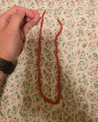 collana corallo 45 cm chiusura oro