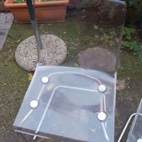 sedie plexiglass e acciaio  coppia ikea