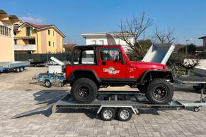 Rimorchio trasporto auto e cose basculante per 4x4