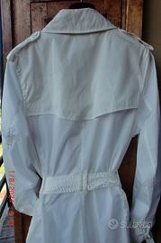 Trench Burberry originale, bianco, nylon, tg M