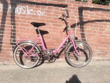 bici Graziella rosa pieghevole 