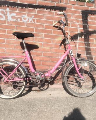 bici Graziella rosa pieghevole 