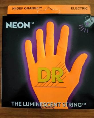 corde Neon DR Orange colorate chitarra elettrica