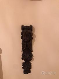 Coppia angeli in legno