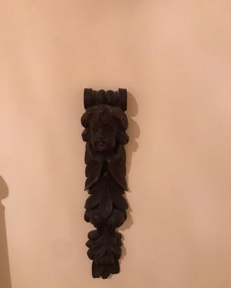 Coppia angeli in legno