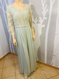 Abito da sera / cerimonia acquamarina tg.3XL/ 4XL