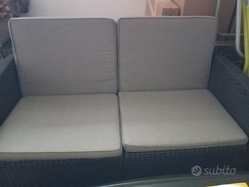 Divano 2 posti per giardino 