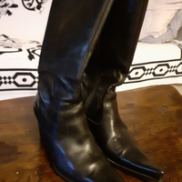 Stivali in vera pelle neri