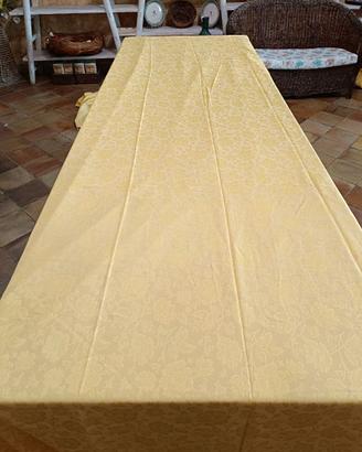 Set di 54 tovaglie in tessuto damascato giallo