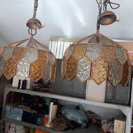 Coppia di Lampadari Brutalista