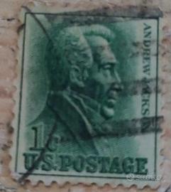 Andrew Jackson 1 Cent Stamp 1963