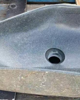 Lavabo lavandino da appoggio in pietra sasso verde