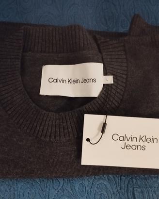 Cardigan girocollo Calvin Klein taglia L nuovo