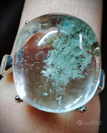 Anello Quarzo Fantasma Argento 925 - Raro