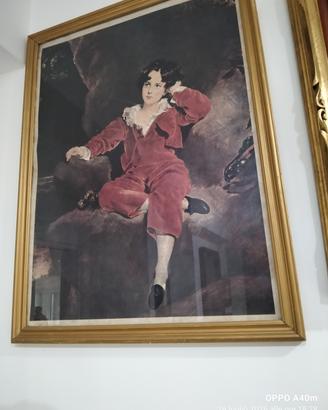 Quadro con raffigurazione bimbo