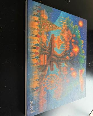 Quadro villaggio natalizio stampa su tela
