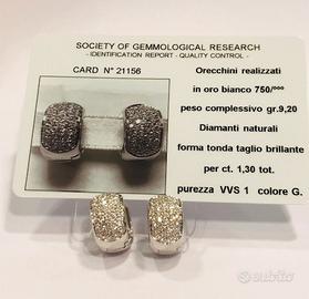 Orecchino oro 18KT brillanti ct 1.30 (CA)