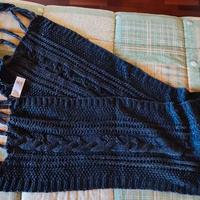 Sciarpa lana grigio scuro