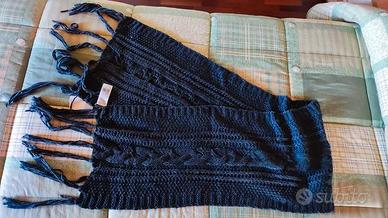 Sciarpa lana grigio scuro