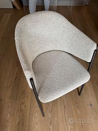 4 sedie marca STONES grigio chiaro nuova