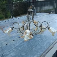 lampadario in ferro battuto arte povera 