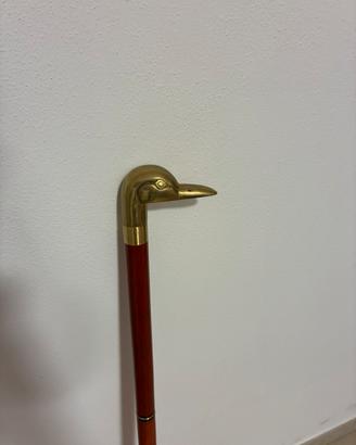 Bastone da passeggio con anatra in ottone