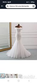 abito sposa bianco a sirena con corsetto regolabil