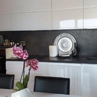 Cucina moderno nero bianco lucido