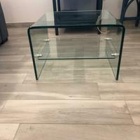 Tavolino  vetro temperato sagomato