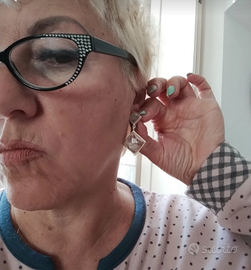 Orecchini argento con pietre naturali quarzo