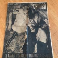 giornale Crimen molto vecchio 4/5/1945
