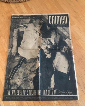giornale Crimen molto vecchio 4/5/1945