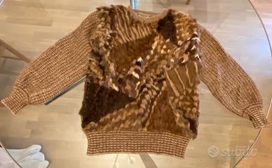 Maglione lana e pelliccia Giancarlo Ripá vintage