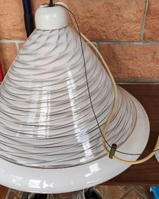 Lampadario A Spirale In Vetro Di Murano