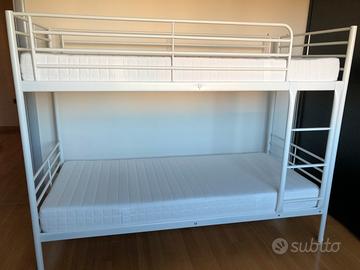 Letto a castello Ikea bianco per bambini