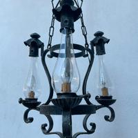 Lampadarioin ferro battuto + 2 applique coordinate