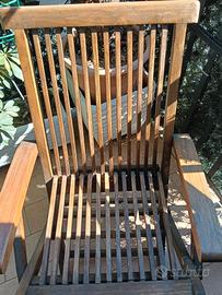 sedia in legno da giardino