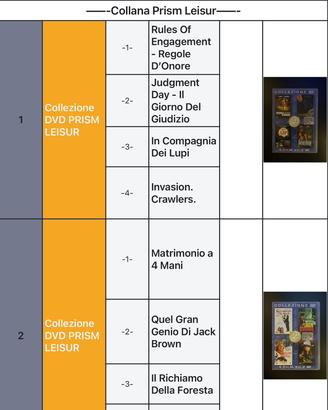 Collezione DVD•PRISM LEISURE•( 24 Dvd x 48 Film).