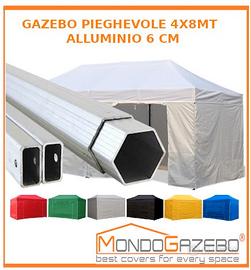 4x8 Gazebo pieghevole PROFESSIONALE 8x4 4LATI