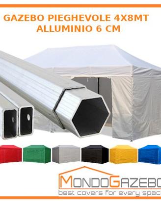 4x8 Gazebo pieghevole PROFESSIONALE 8x4 4LATI