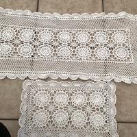 Centrini in pizzo fatti a mano – Set vintage bianc