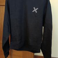 felpa cotone Kenzo con logo bianco incrociato.
