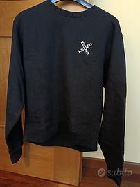 felpa cotone Kenzo con logo bianco incrociato.