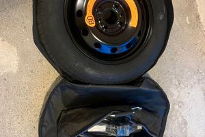 Ruota scorta originale con attrezzi Fiat Panda etc